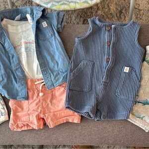 Carter's Blue and Pink Kids Outfit Set